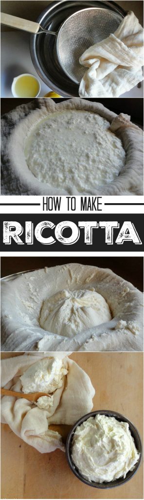 How To Make Ricotta pinnable photo collage with recipe title text