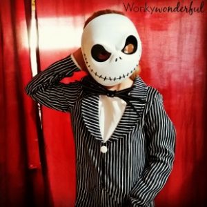 little kid in Jack Skellington Costume