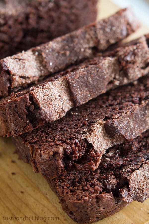 sliced of dark chocolate brown bread