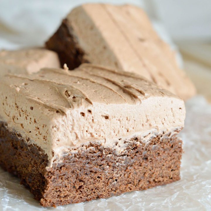 Irish Cream Chocolate Brownie with Irish Cream Frosting