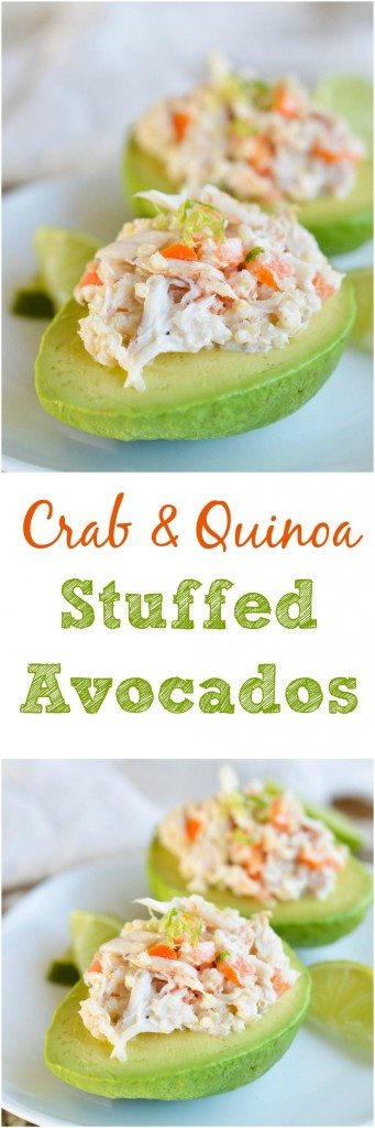 Crab and Quinoa Salad Stuffed Avocados - This fresh and healthy recipe that is full of flavor and gluten free!
