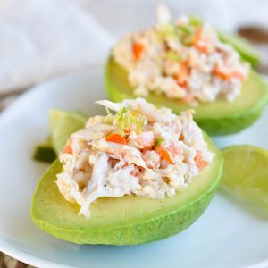 Crab and Quinoa Salad Stuffed Avocados - This fresh and healthy recipe that is full of flavor and gluten free!