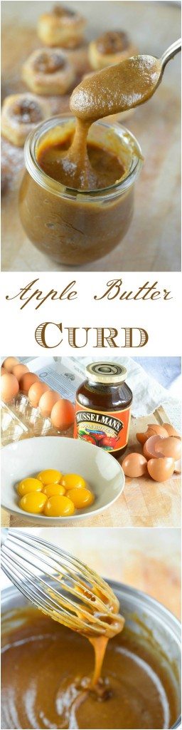 This Easy Apple Curd Recipe makes a cinnamon and apple flavored curd that is perfect for so many desserts! This unique curd is made with apple butter and cinnamon then served in puff pastry cups.
