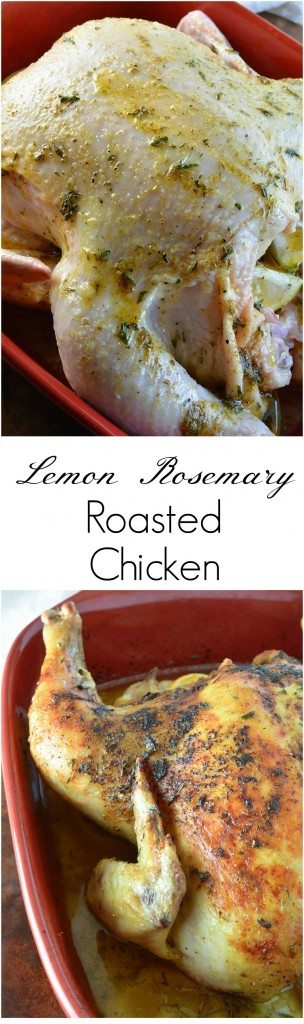 This Oven Roasted Chicken Recipe with Lemon and Rosemary is easy and versatile. Serve as a dinner main course or debone and use in any of your favorite chicken recipes. Makes great leftovers!