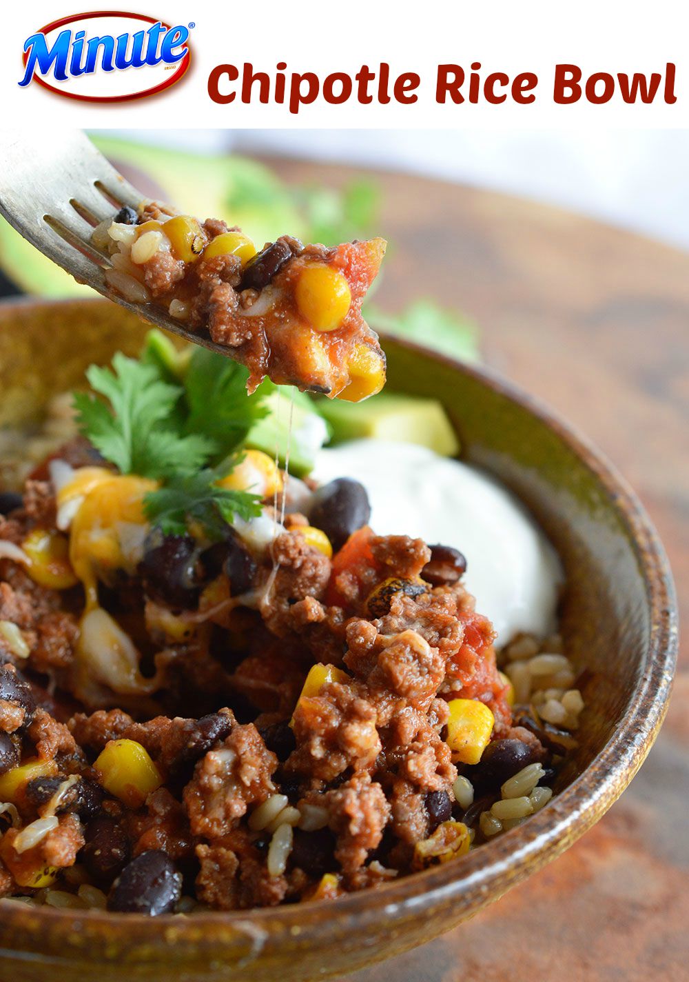 This Homemade Chipotle Bowl makes the perfect lunch or dinner. All the flavor of a chipotle taco in a rice bowl with black beans and roasted corn.