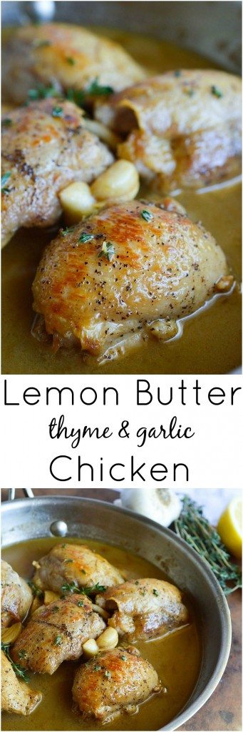Lemon Butter Chicken Thigh Recipe photo collage