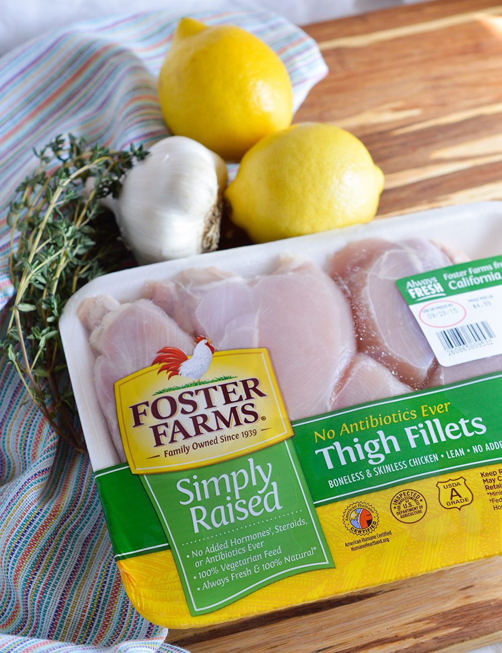 This Lemon Butter Chicken Thigh Recipe is quick, easy and bursting with flavor! Juicy chicken thighs cooked with butter, lemon, thyme and garlic. The perfect one pan weeknight dinner!