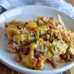 Easy Stuffed Cabbage Casserole is a one pot dinner recipe that is ready in 30 minutes or less! Perfect for a quick weeknight meal.