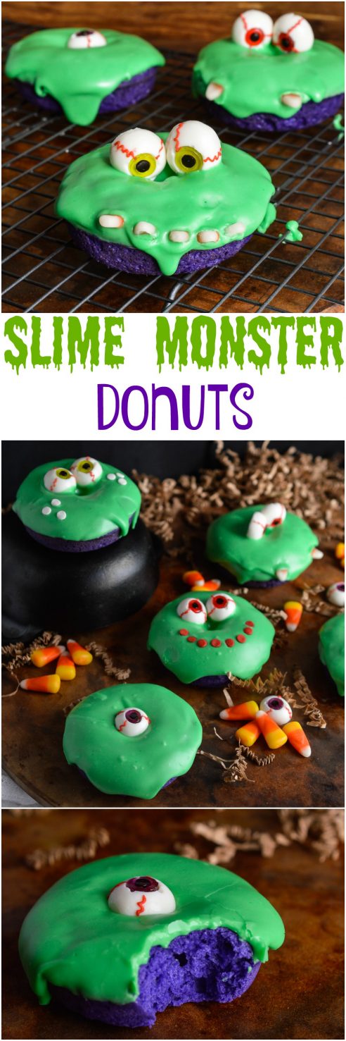 Surprise the kids with this super fun and spooky treat! These Slime Monster Halloween Donuts are guaranteed to be a hit and make you The Cool Mom!