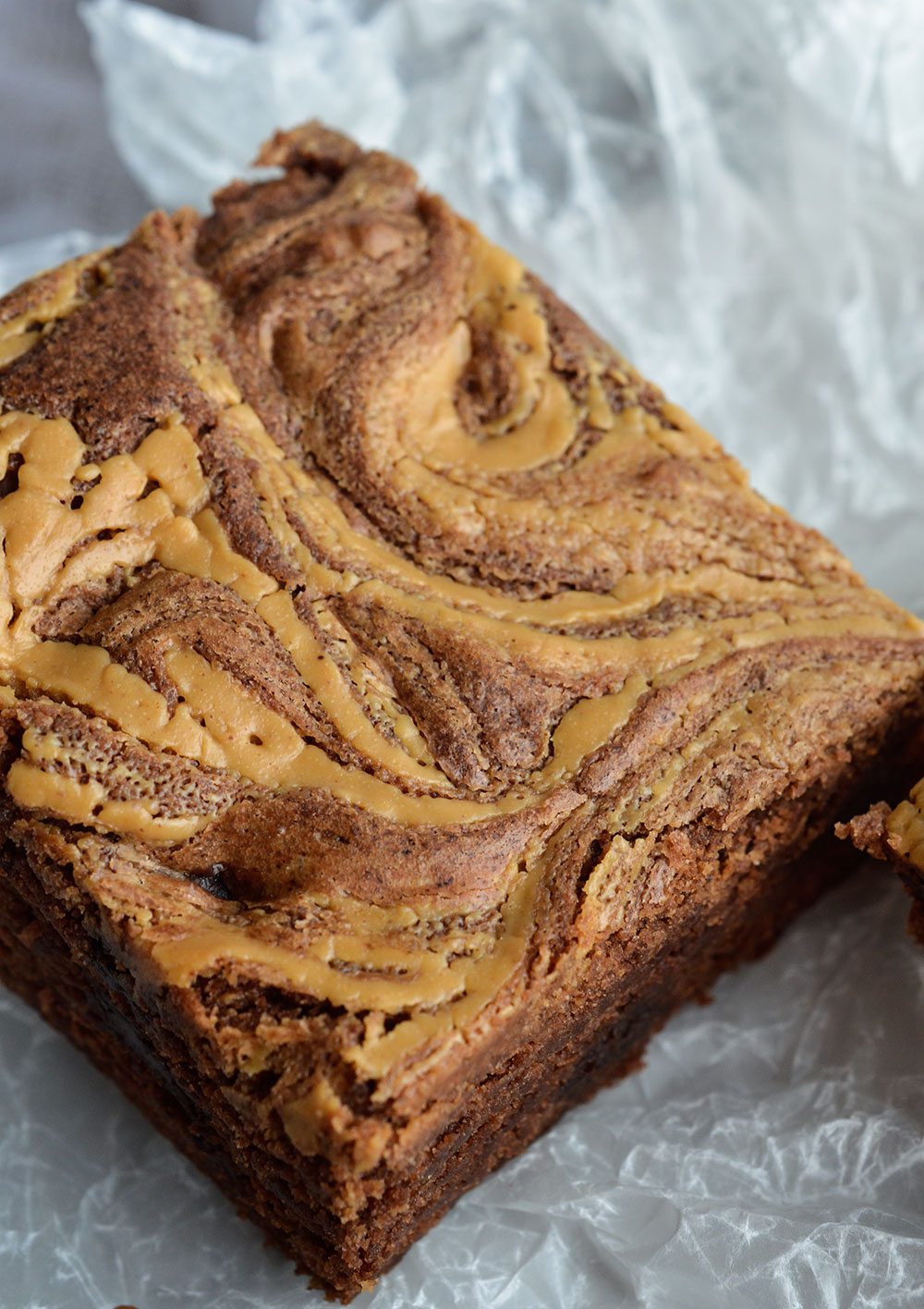 swirl top on brownie