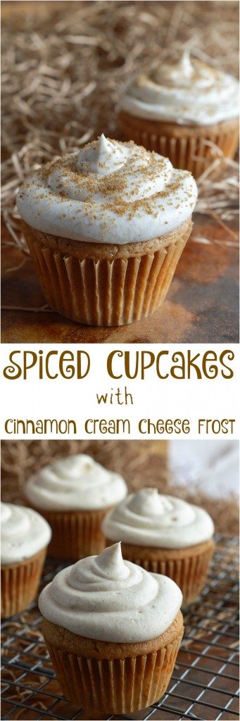 Spiced Cupcakes with Cinnamon Cream Cheese Frosting are the perfect Fall dessert! This easy recipe is great for holiday parties and meals. A very special secret ingredients adds a blast of flavor!