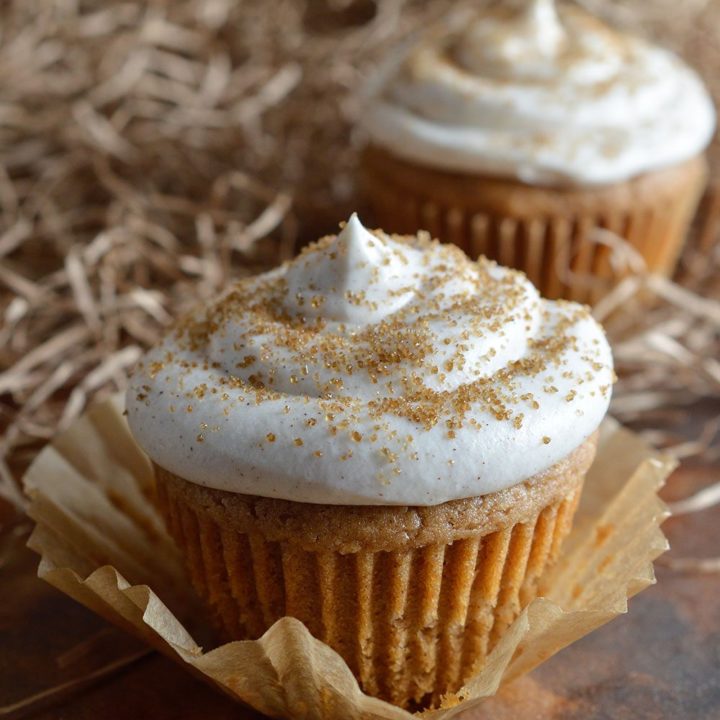 Spiced Cupcakes with Cinnamon Cream Cheese Frosting are the perfect Fall dessert! This easy recipe is great for holiday parties and meals. A very special secret ingredients adds a blast of flavor!