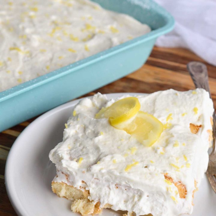 Limoncello Tiramisu is a simple yet sophisticated adult dessert recipe. Think of it as a Boozy Lemon Icebox Cake. Lady finger cookies soaked in limoncello sandwiched between layers of mascarpone whipped cream!