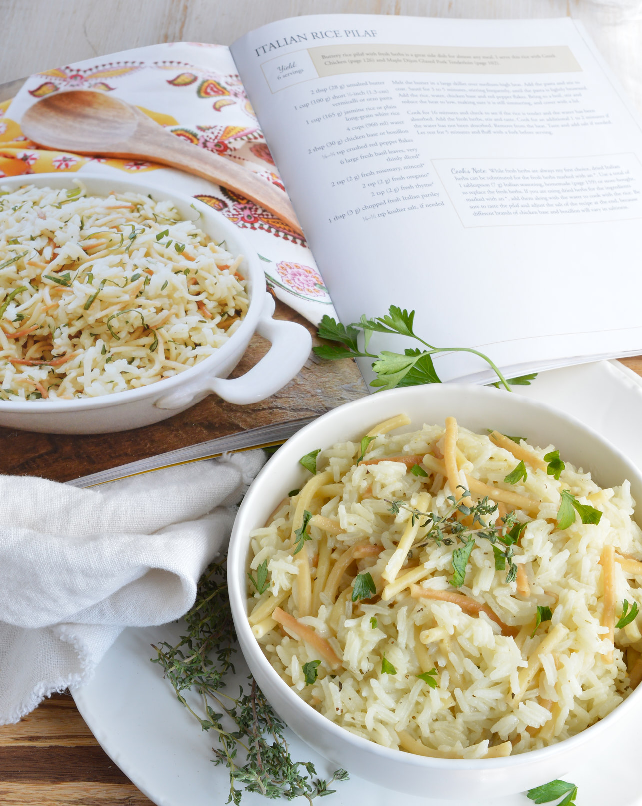 This Easy Rice Pilaf Recipe from The Weeknight Dinner Cookbook is just one of many amazing dinner recipes. Rice pilaf made in about 20 minutes is perfect for weeknight cooking!