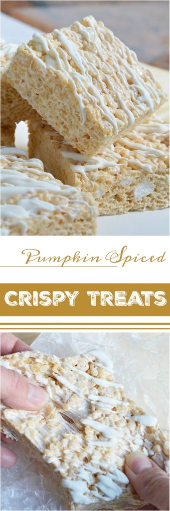 Fall flavor is all about the Pumpkin Spice! This Pumpkin Pie Spiced Crispy Treats Recipe is ooey-gooey, pumpkin spiced and loaded with marshmallows. These and a cup of coffee will get you through those chilly Fall afternoons!