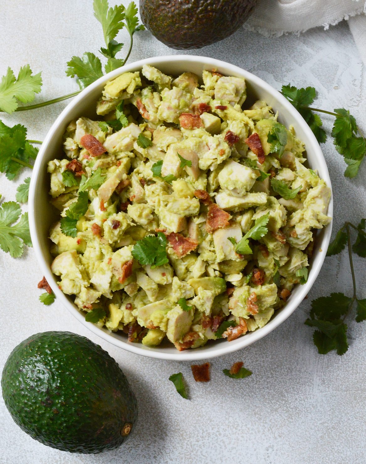 Wanting to eat healthy and nutritious without giving up your favorite foods? This Bacon Avocado Chicken Salad Recipe is full of flavor, healthy fats and is Whole30 friendly.