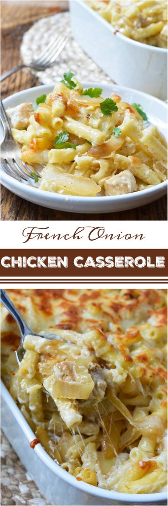 Are you looking for a nutritious dinner recipe the entire family will enjoy? This French Onion Chicken Casserole is a nice change from the usual baked casserole meals. Ziti pasta is slathered with a creamy cheese sauce then filled with chicken and caramelized onions.