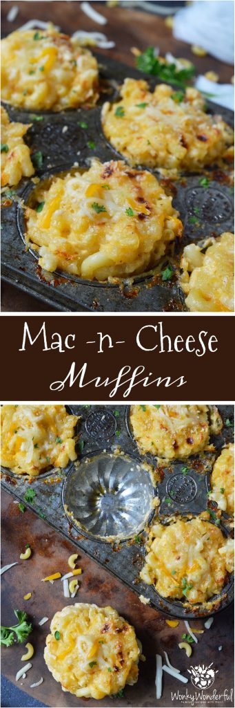 This Mac n Cheese Muffins Recipe is a fun way to serve up your favorite comfort food! Perfect for dinner or a side dish, this recipe is kid approved!