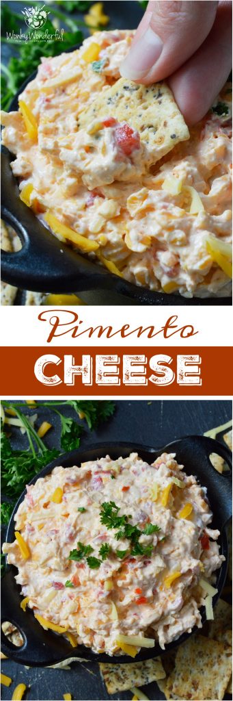 If you need an easy snack or appetizer this Pimento Cheese Recipe comes together in a snap! A favorite southern comfort food, this cheese spread is unbelievably delicious and highly addictive!