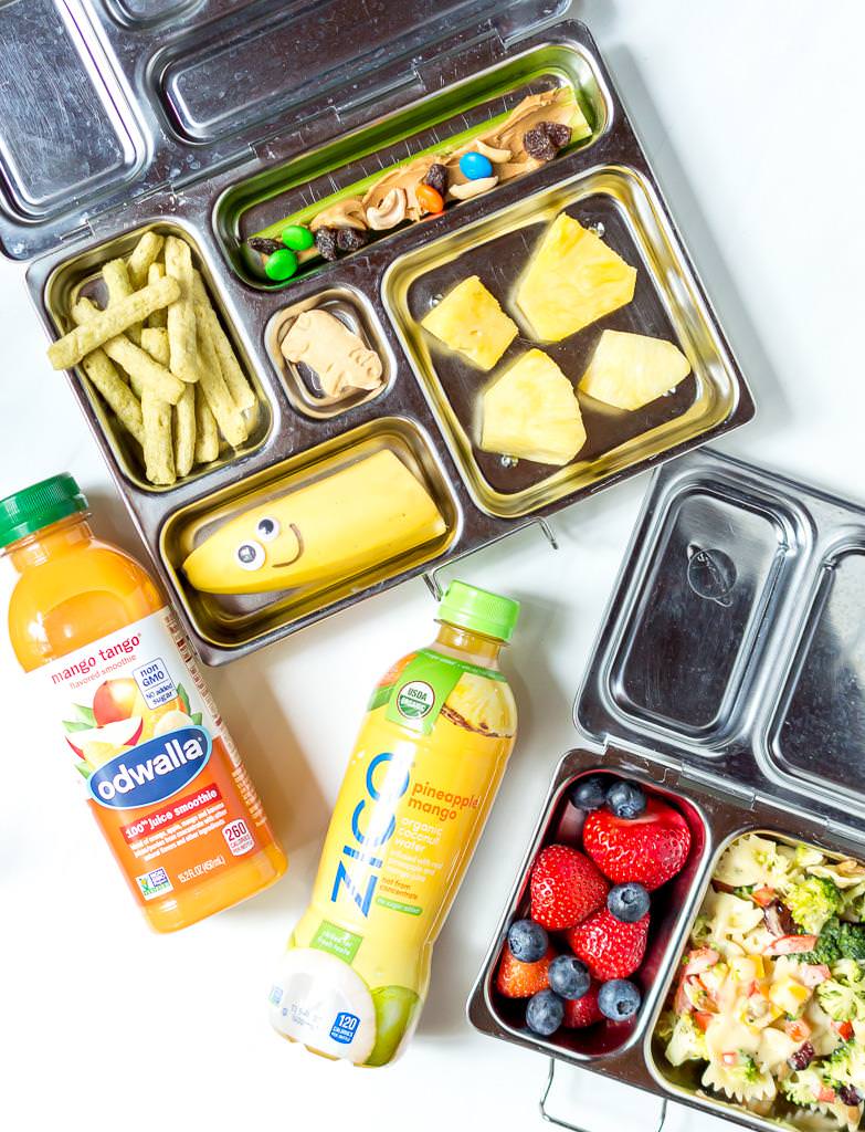 easy lunch ideas packed into metal bento lunch boxes 