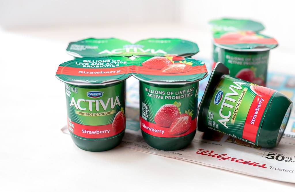 activia strawberry yogurt cups