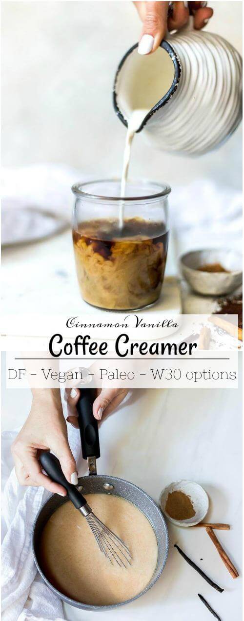 Paleo Vegan Coffee Creamer Recipe - coffee creamer alternative - flavored coffee creamer - diy coffee creamer - natural coffee creamer - vegan coffee creamer - organic coffee creamer - coffee creamer homemade - coffee creamer healthy - how to make coffee creamer - make your own coffee creamer - coconut coffee creamer - cinnamon coffee creamer - homemade vanilla coffee creamer - paleo creamer coffee - vegan creamer coffee - coconut milk coffee creamer - non dairy coffee creamer paleo vegan coffee creamer recipe photo collage