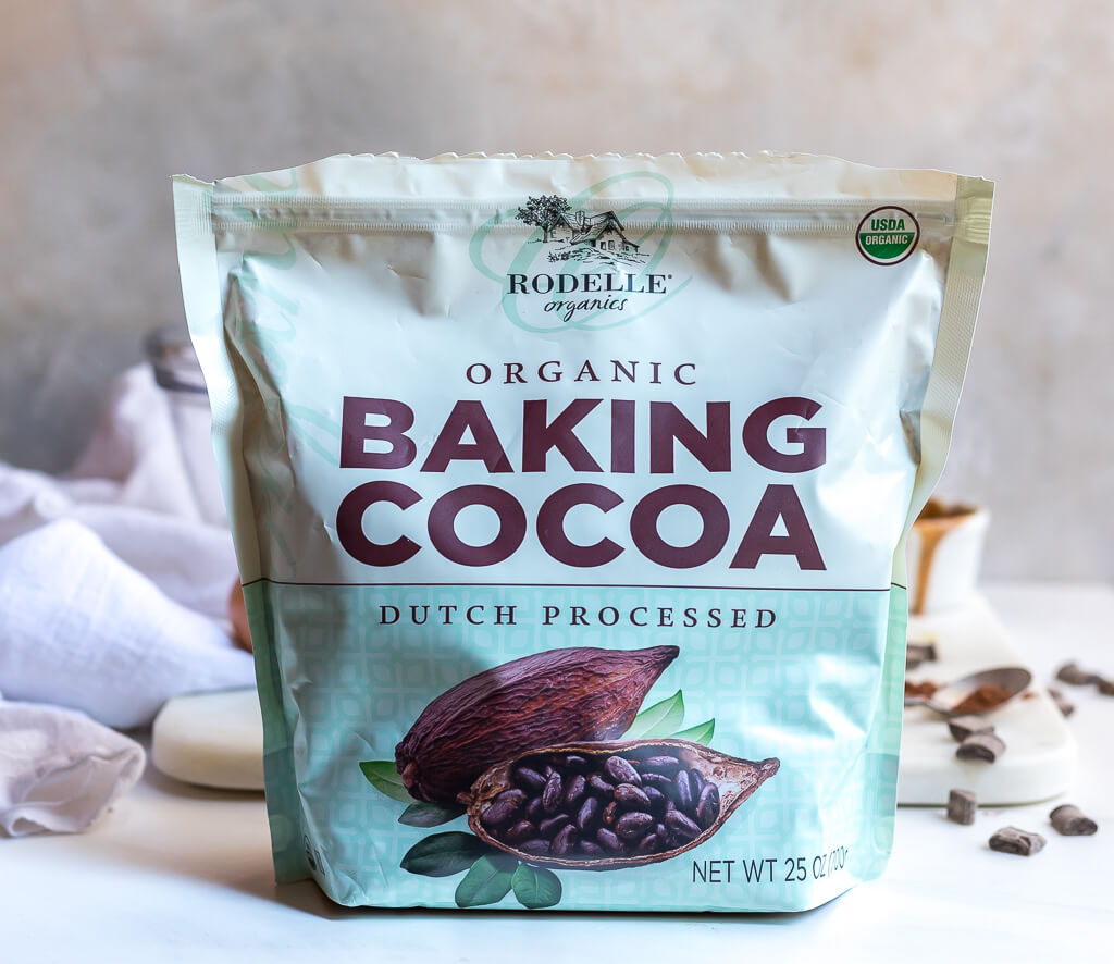 bag of organic baking cocoa
