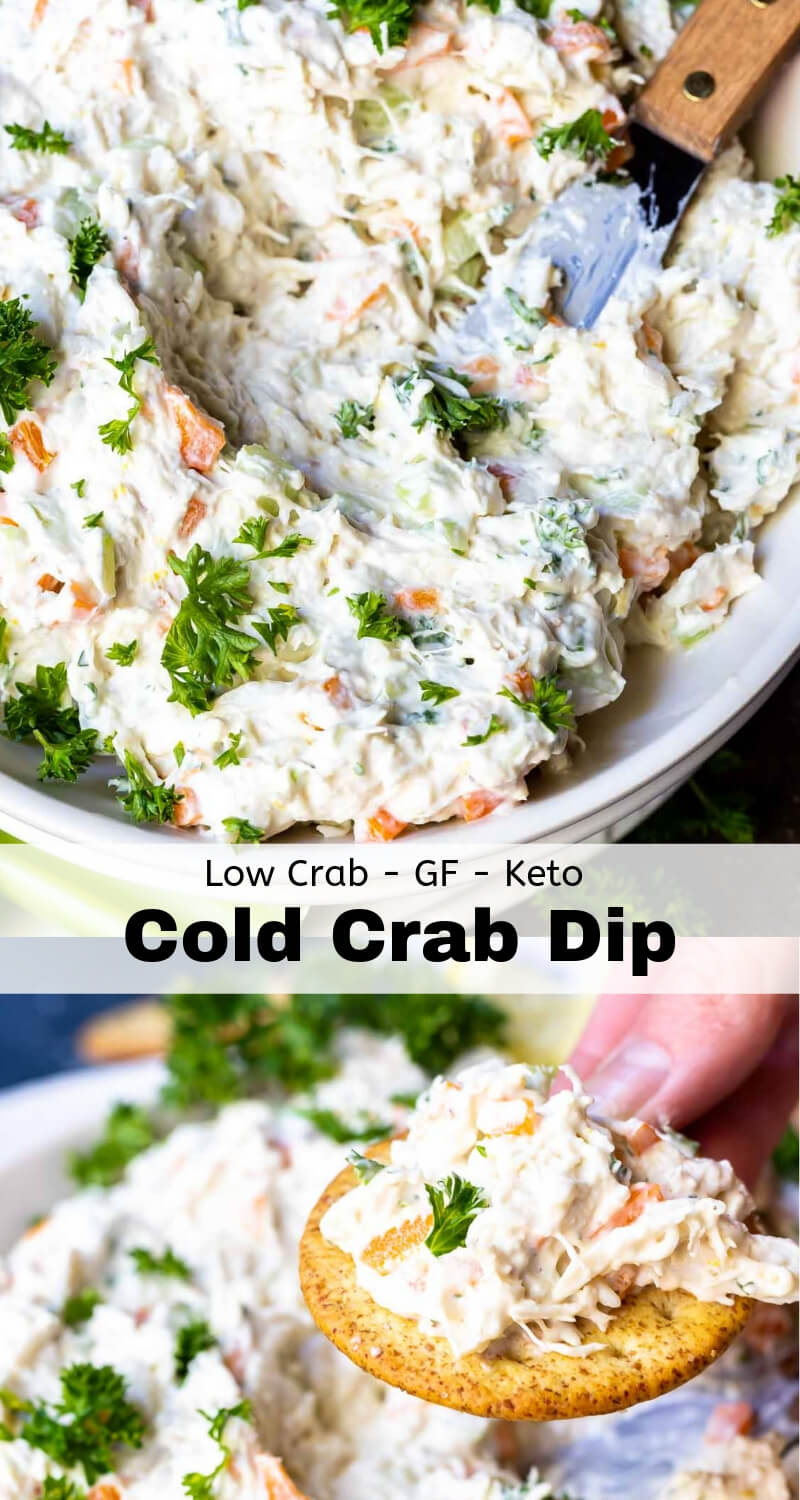 cold crab dip recipe photo collage