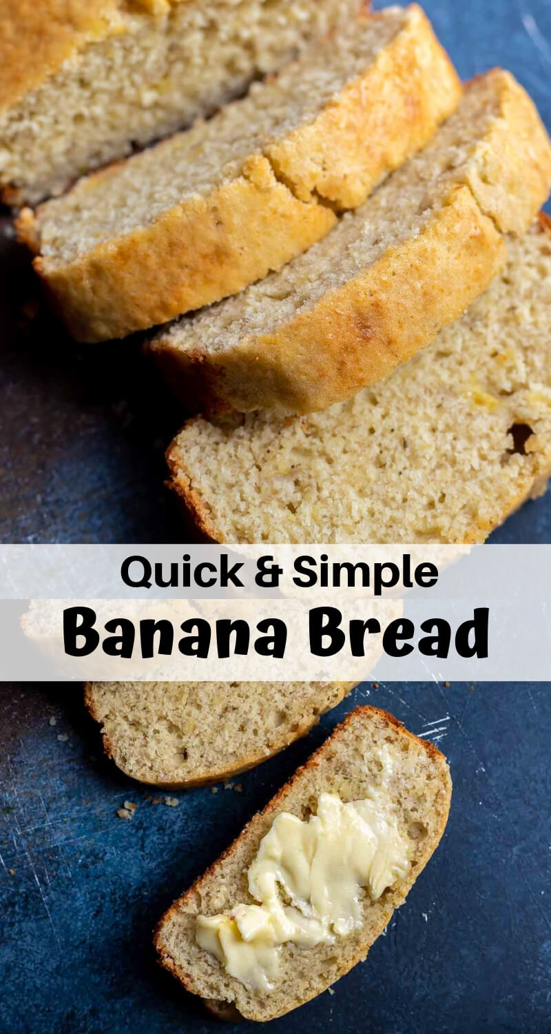 simple banana bread recipe photo collage