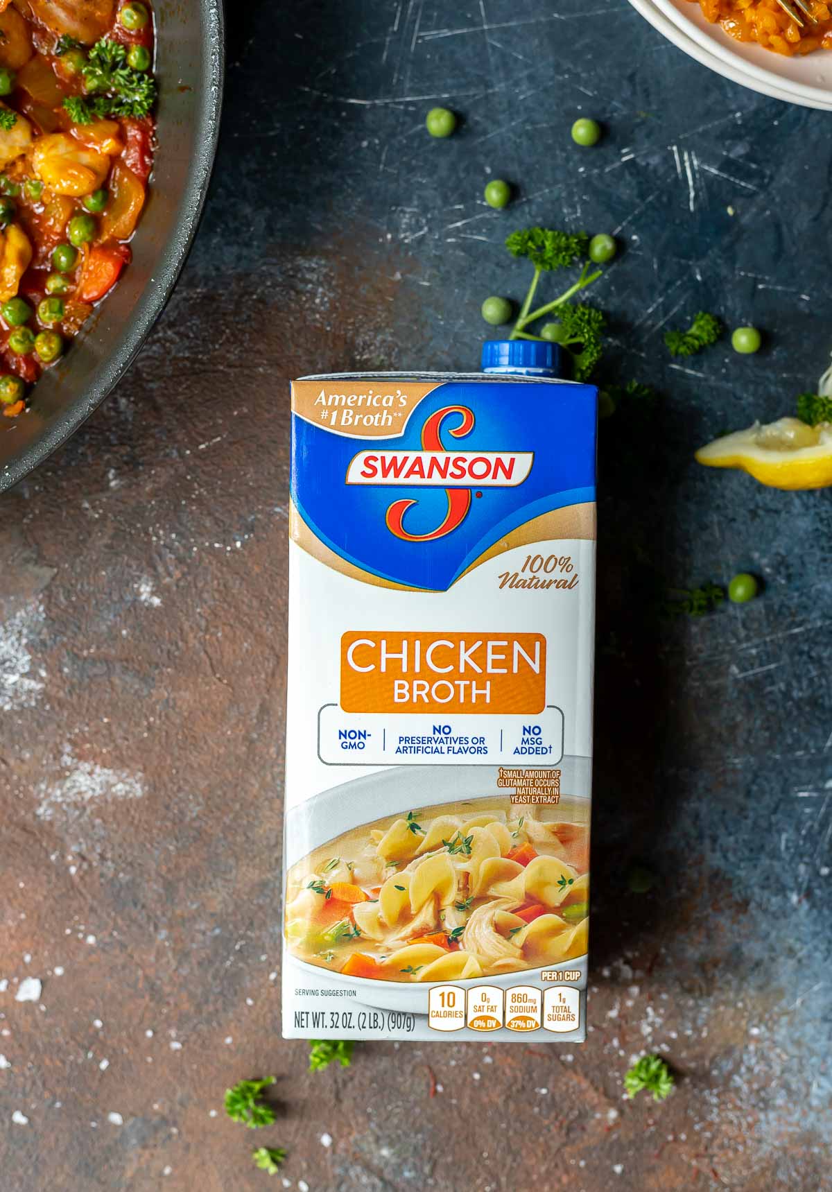 scansions chicken broth carton