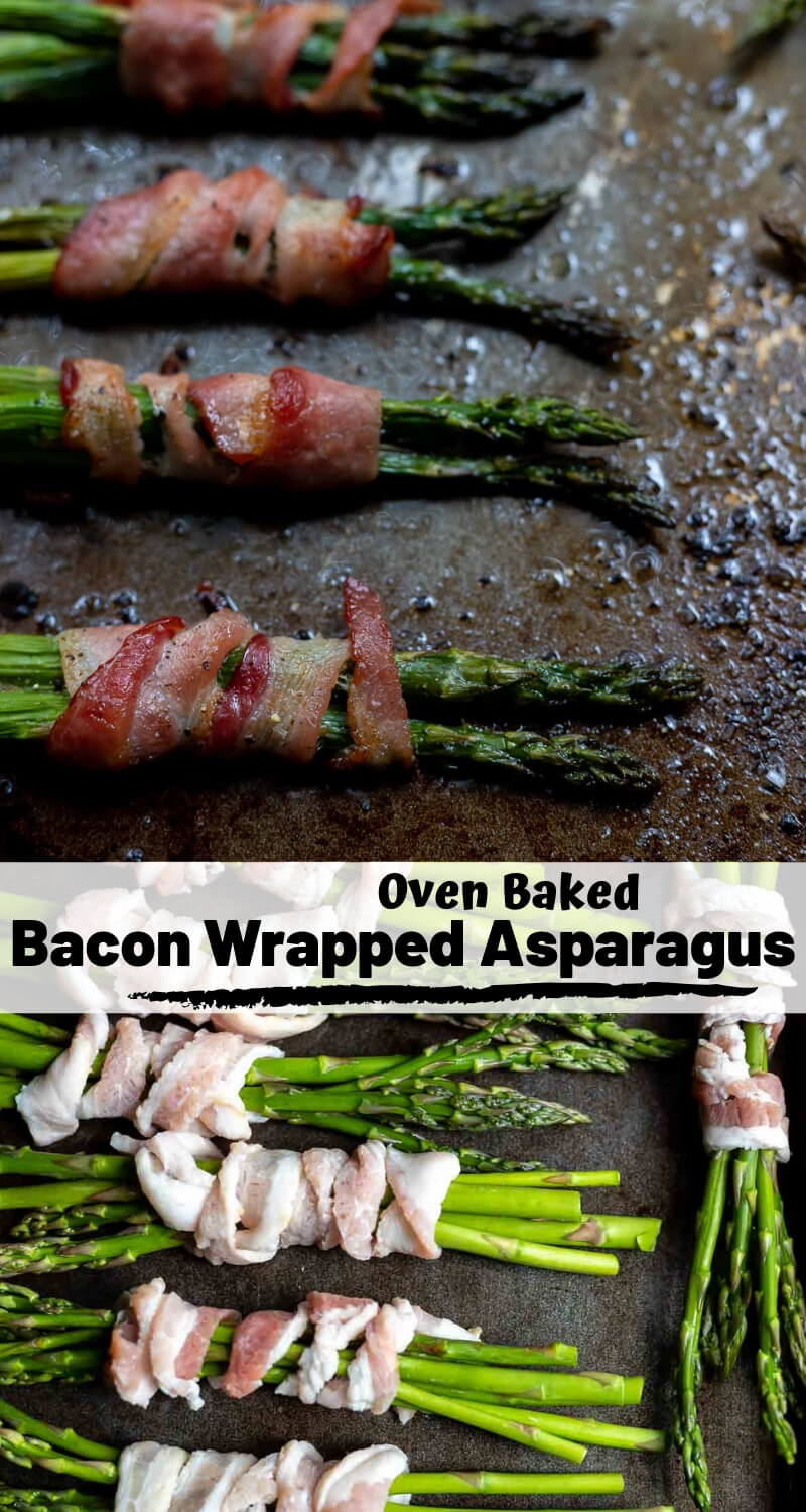 bacon wrapped asparagus recipe photo collage