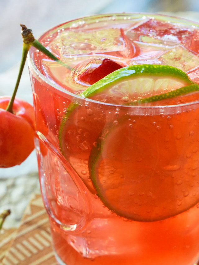 Cherry Lime Tequila Cocktail