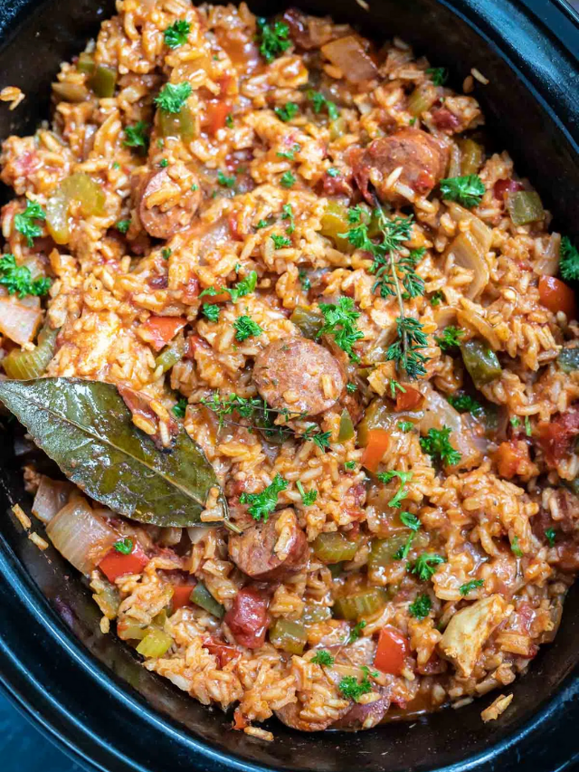 Chicken and Sausage Slow Cooker Jambalaya Recipe