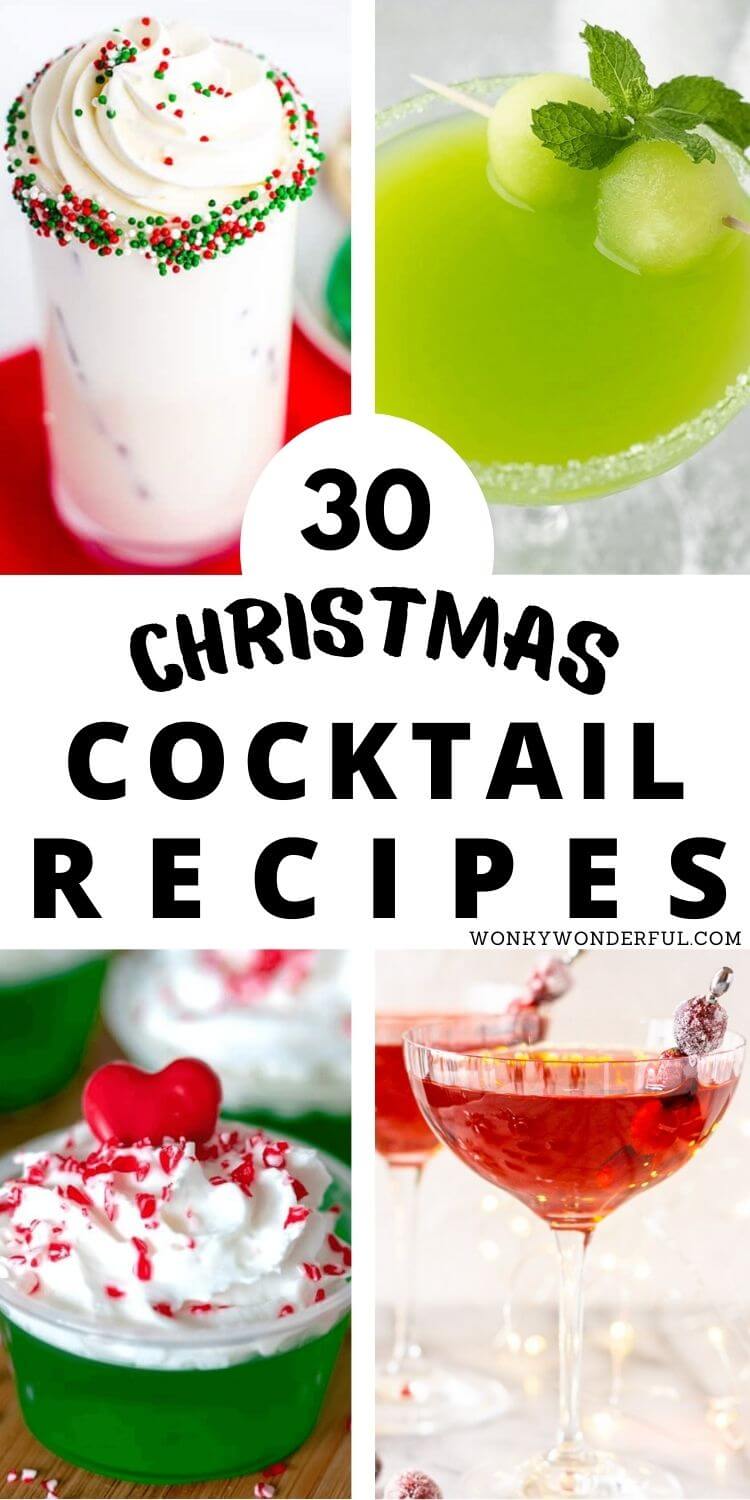fun christmas drinks pinnable image