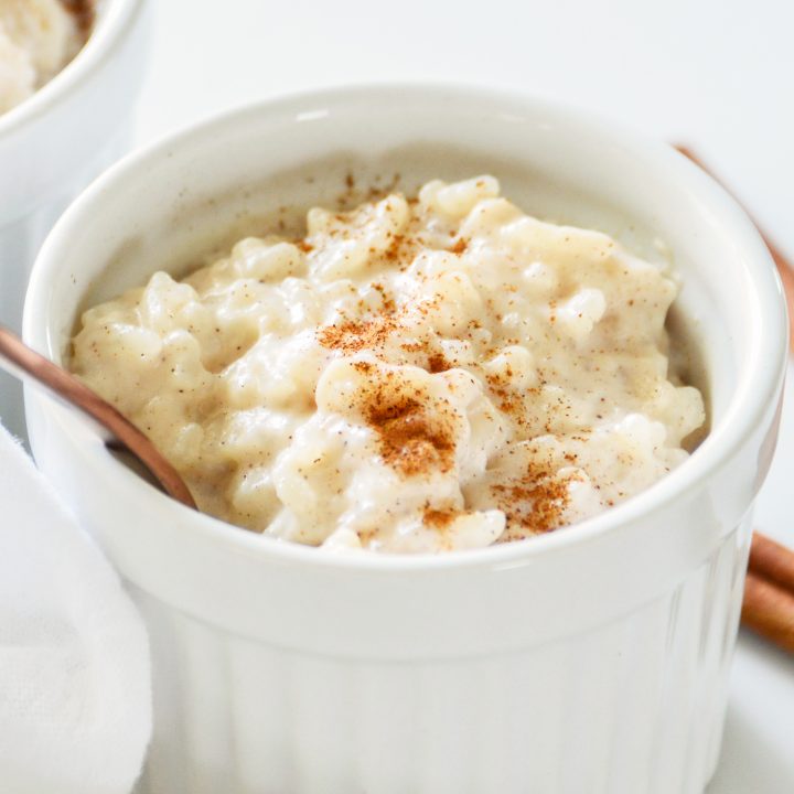 bowl of rice pudding