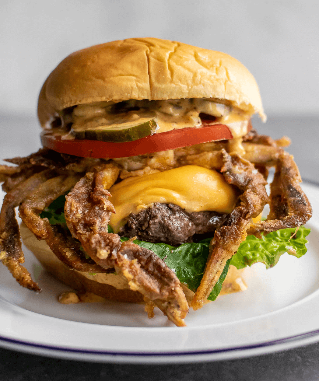 crab burger and bun