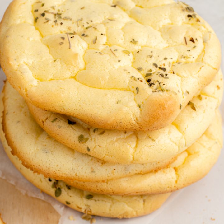 stack of baked cloud breads