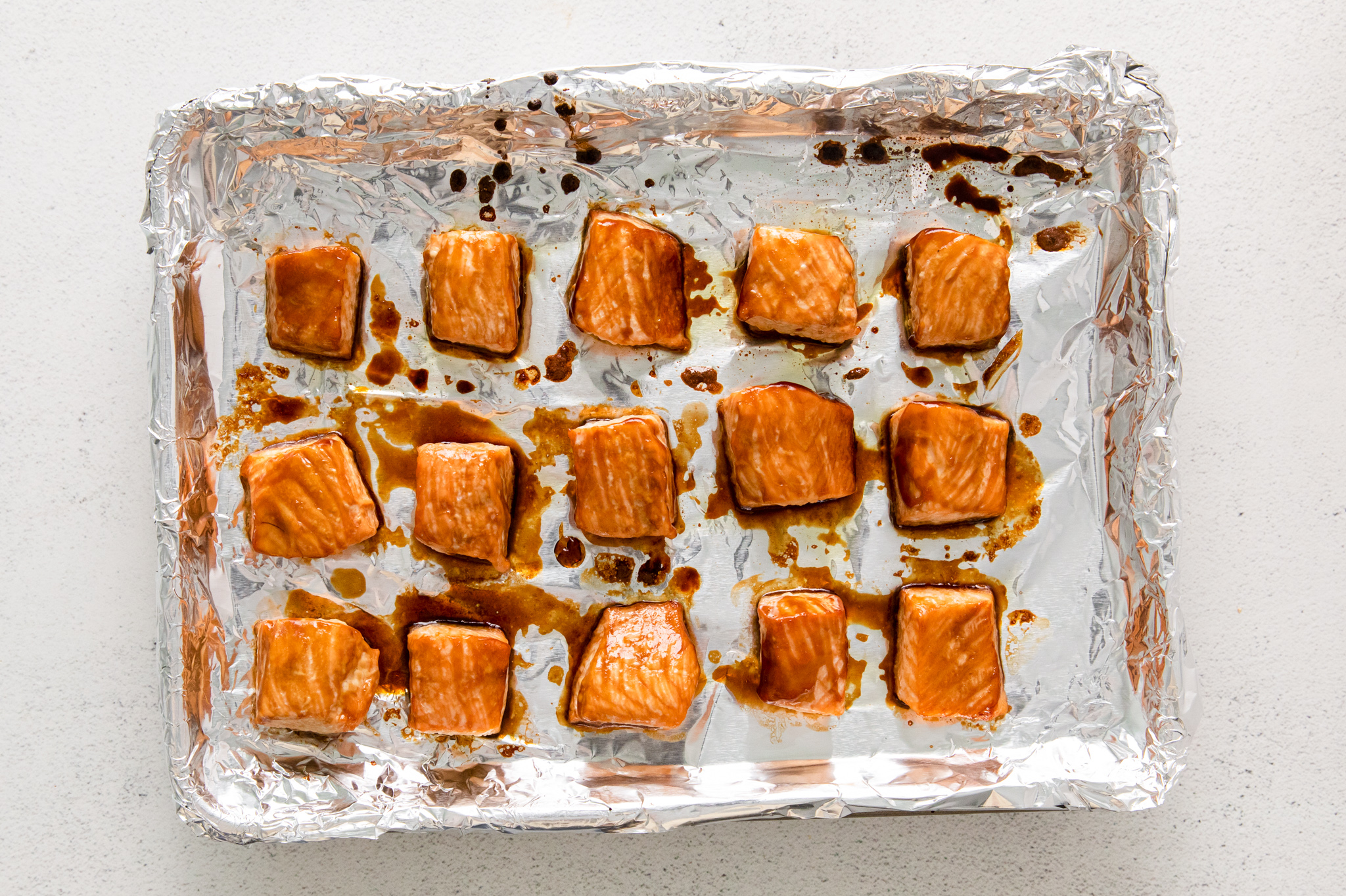 cooked salmon chunks