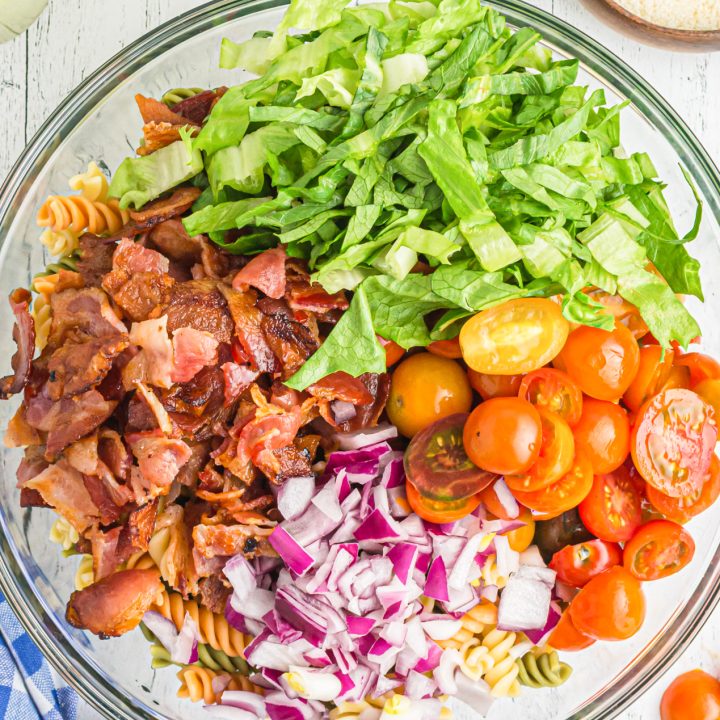 ingredients in bowl not mixed
