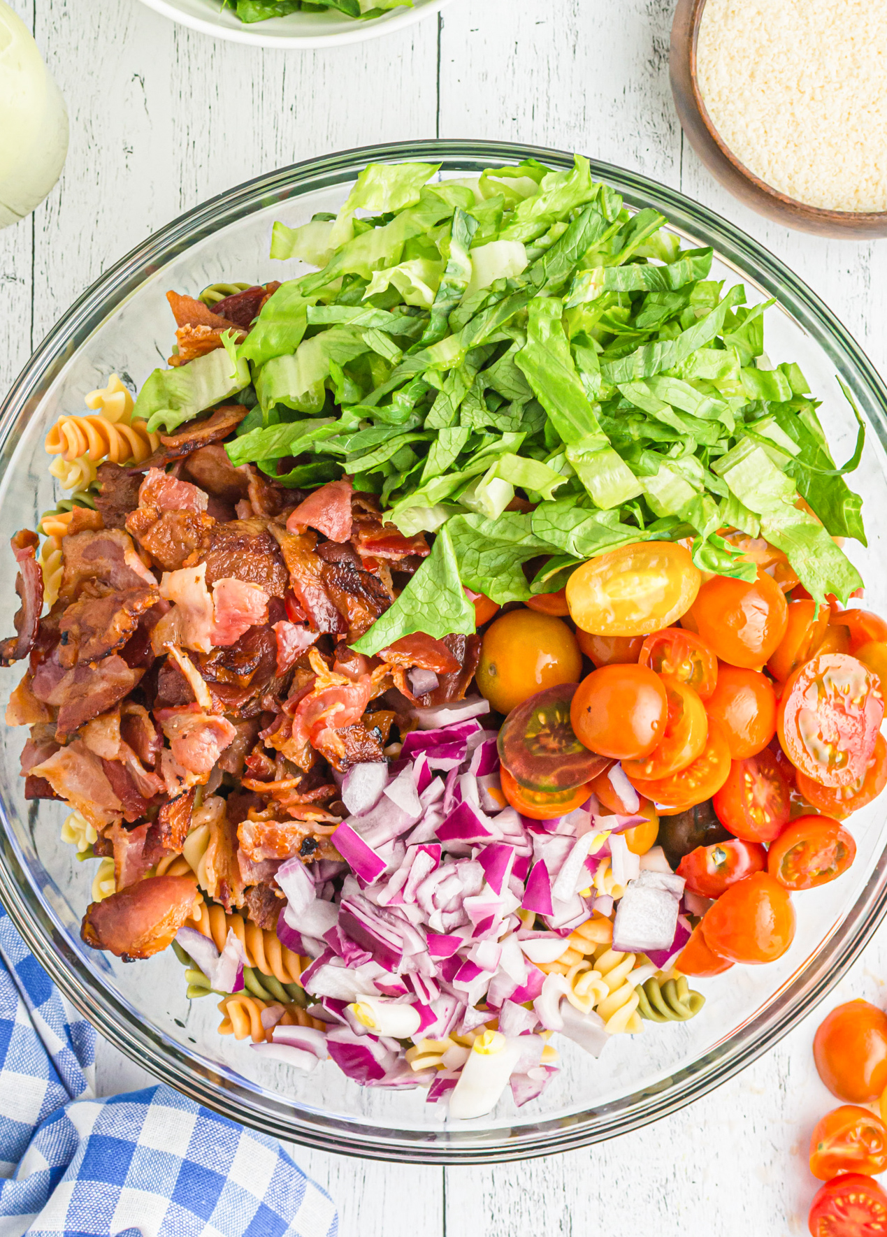 ingredients in bowl not mixed