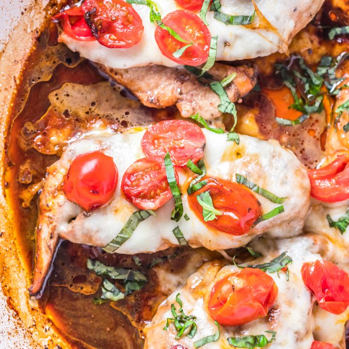 cooked chicken in pan