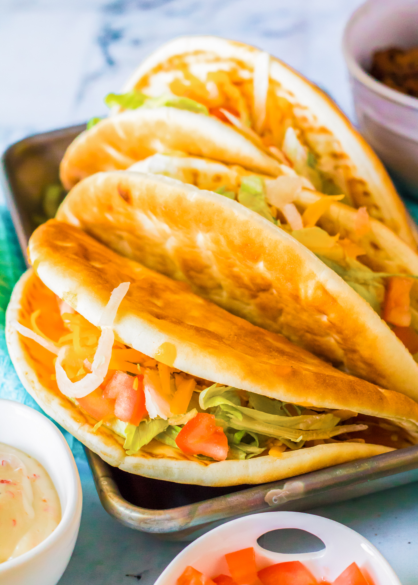 prepared Gorditas on plate