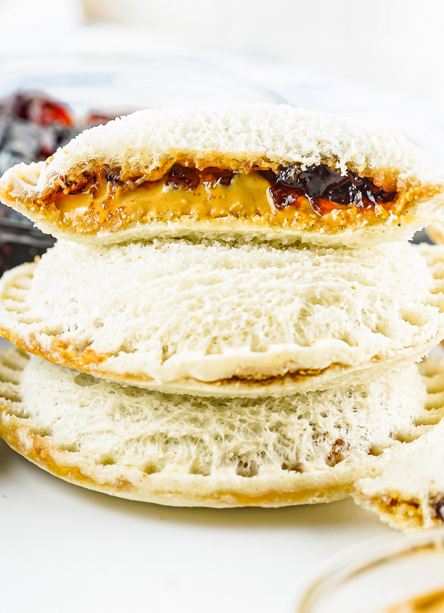 prepared uncrushable sandwiches in stack