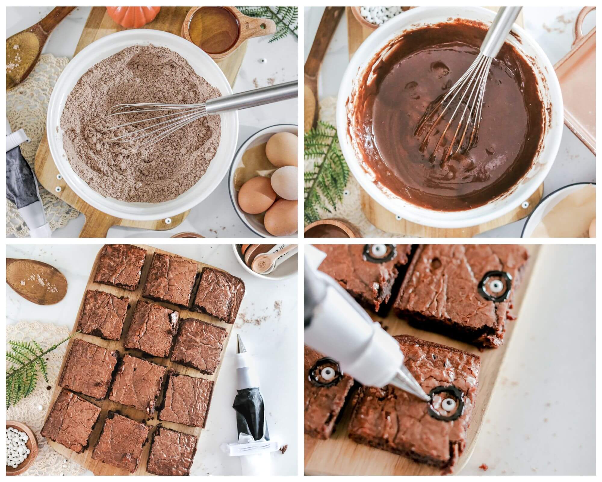 brownie process photo collage