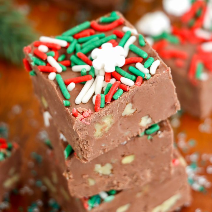 fudge squares in a stack