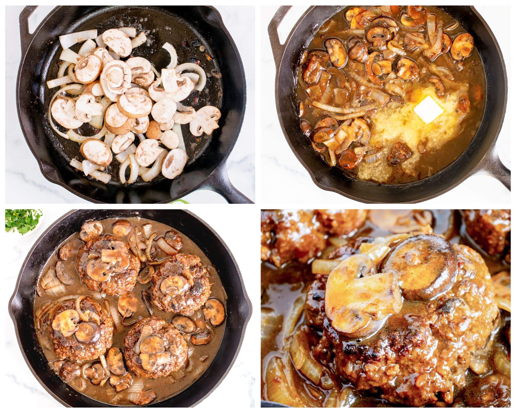gravy preparation collage