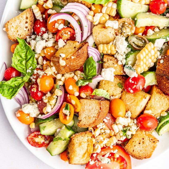 salad on white platter