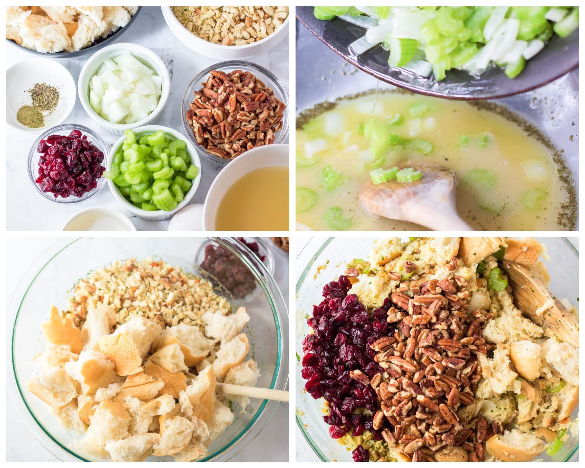 stuffing process photo collage