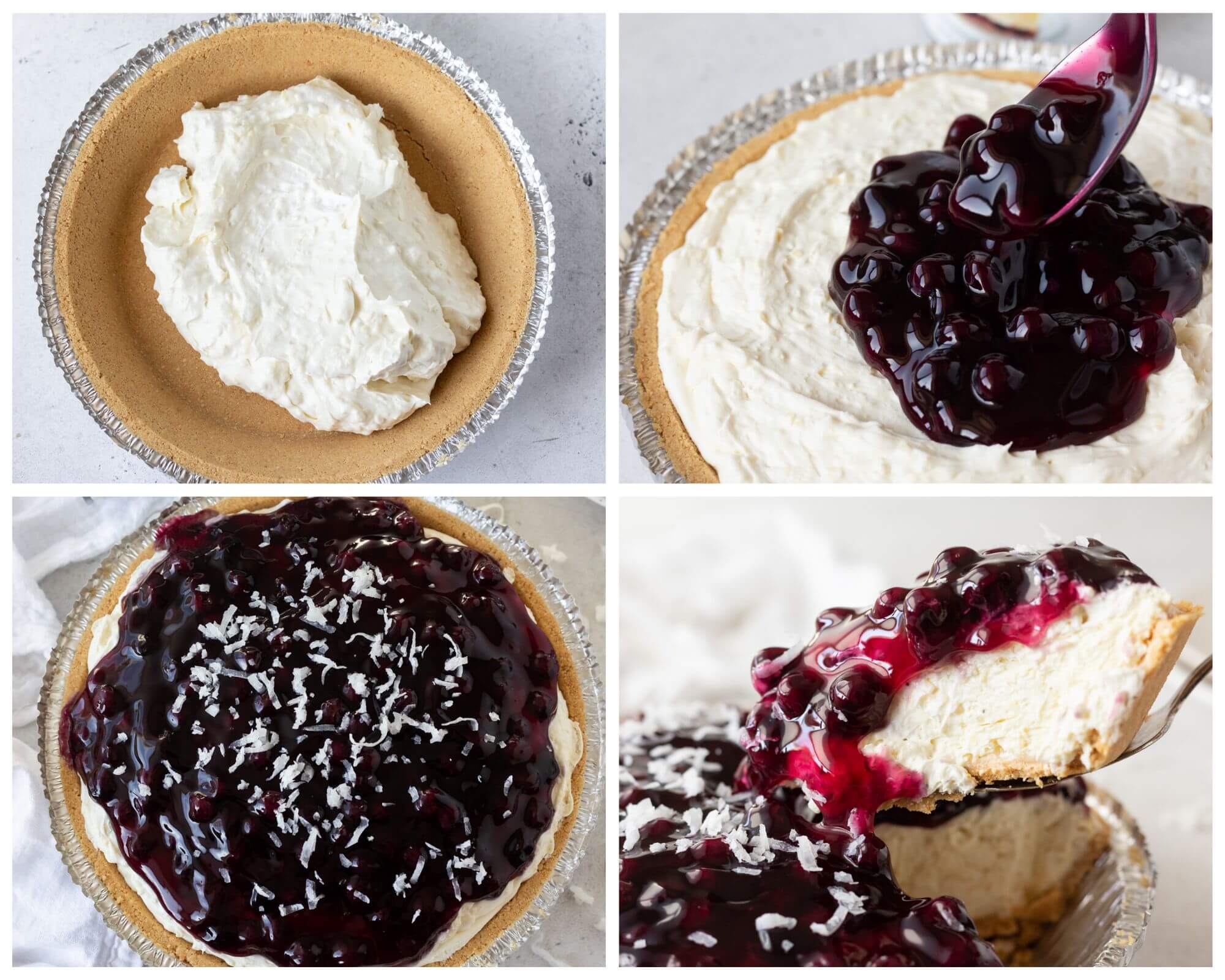 pie process photo collage