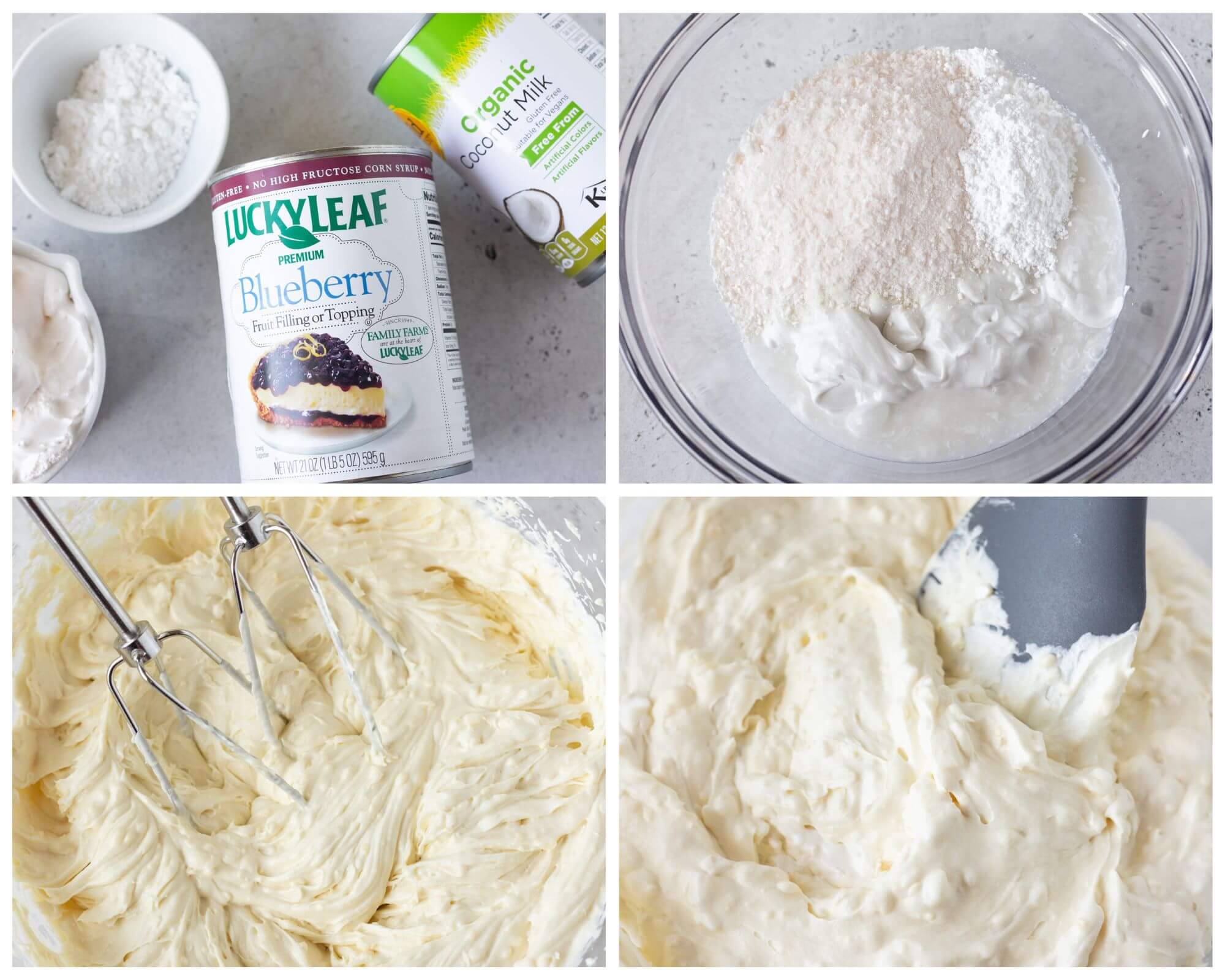 cream pie process photo collage
